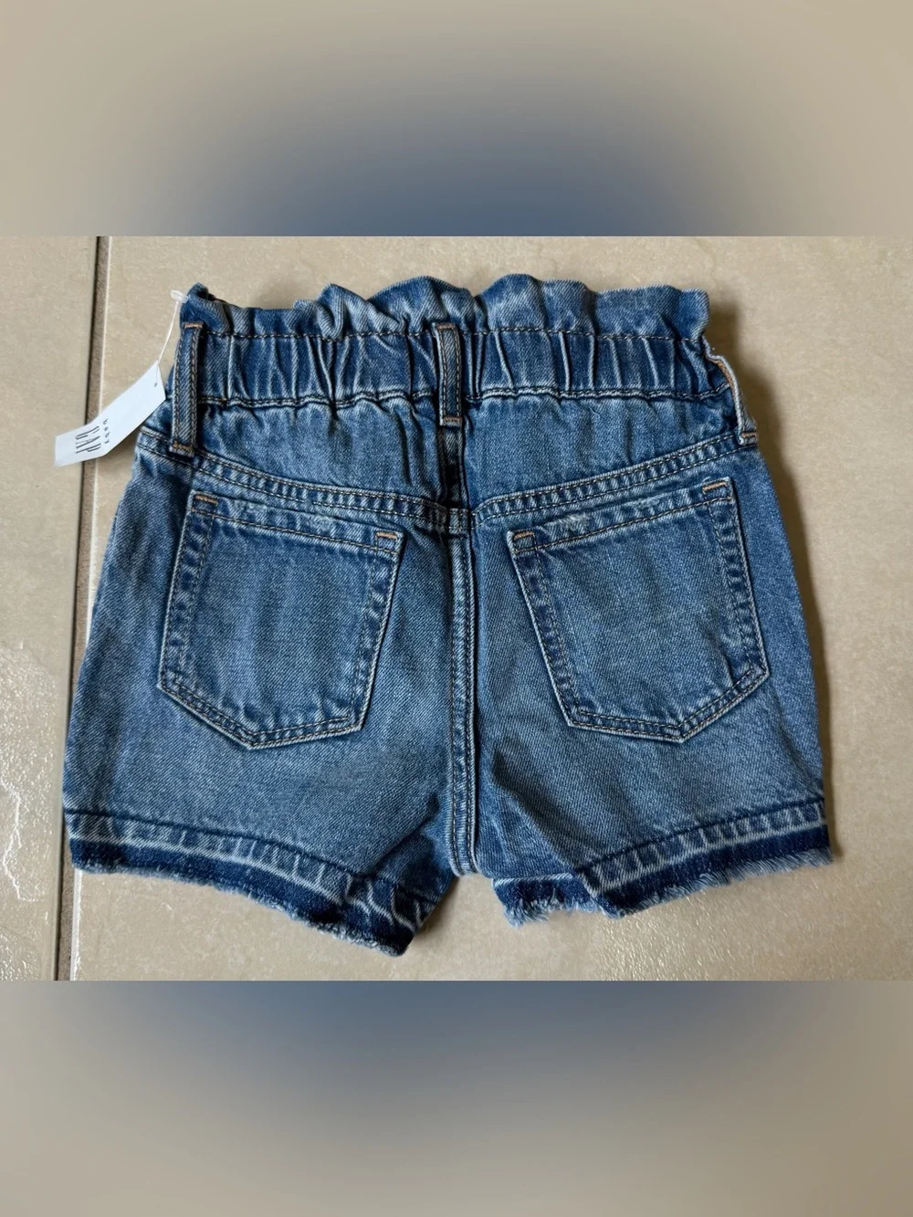 Baby Gap Disney Minnie Mouse Denim Paperbag Shorts Blue Jean 4 Years